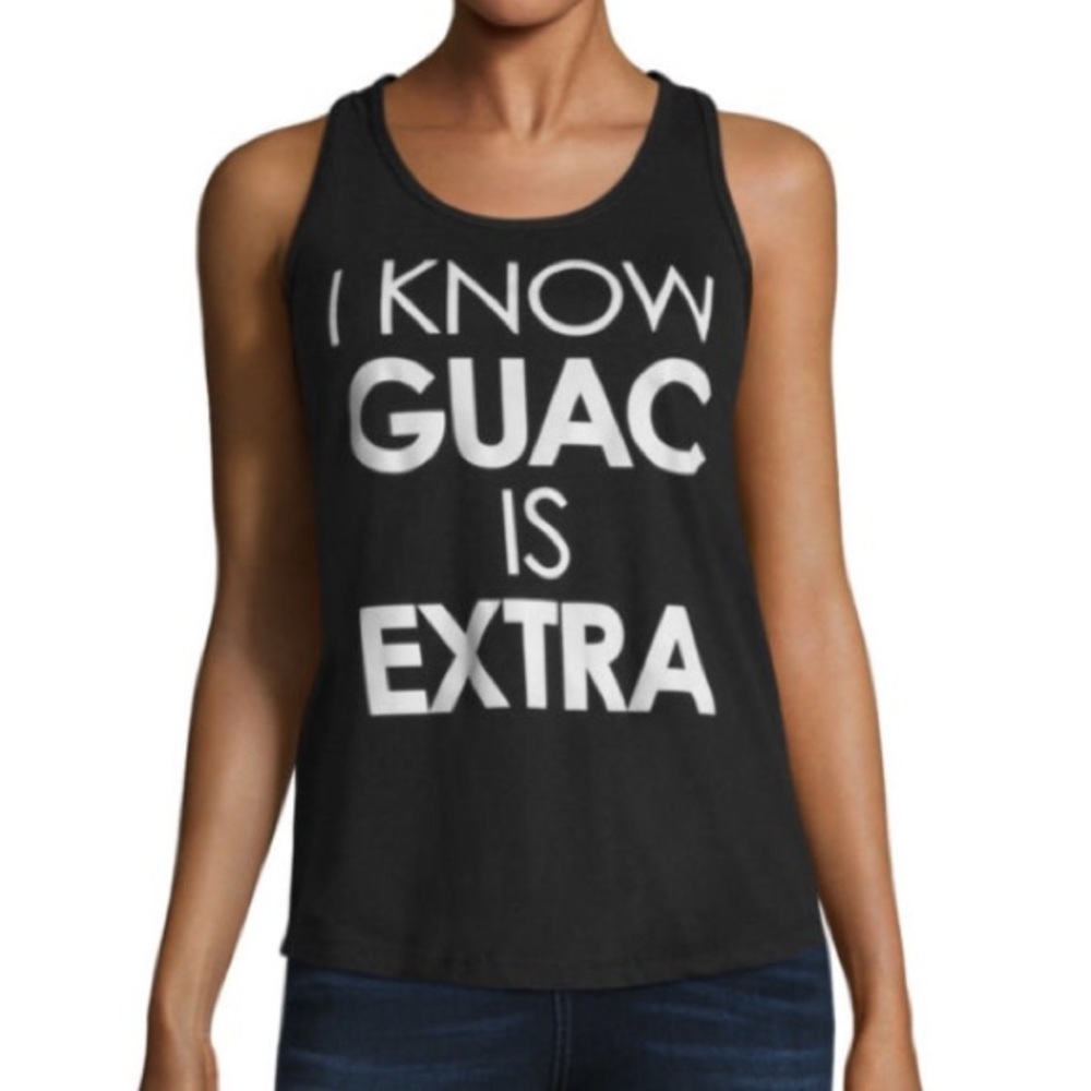 I Know Guac is Extra novelty Racerback Tee